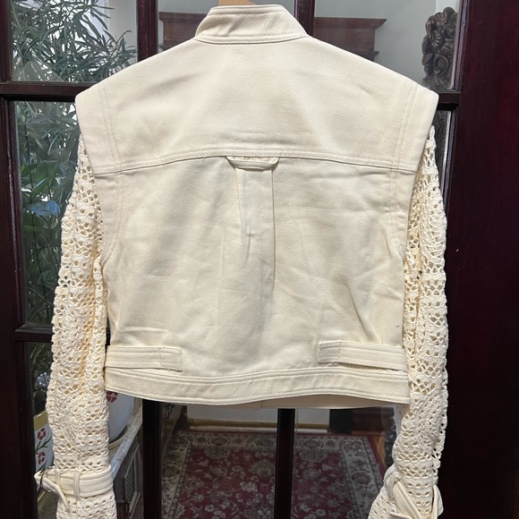 Veronica Beard Aylin crochet sleeve jacket - Picture 6 of 6